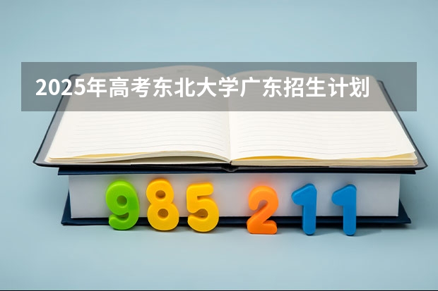 2025年高考东北大学广东招生计划（2026参考）