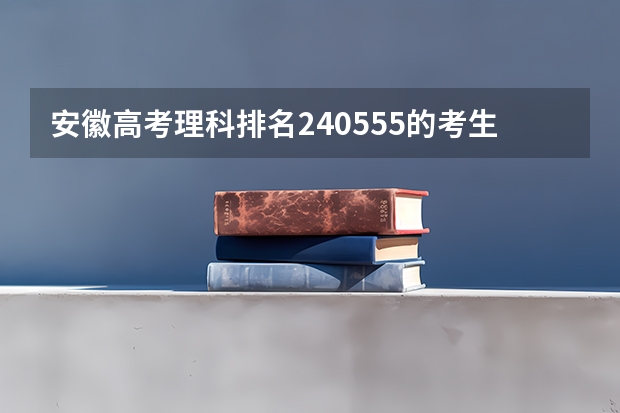 安徽高考理科排名240555的考生报什么大学