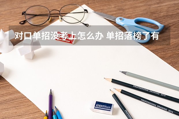 对口单招没考上怎么办 单招落榜了有什么出路