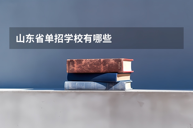 山东省单招学校有哪些