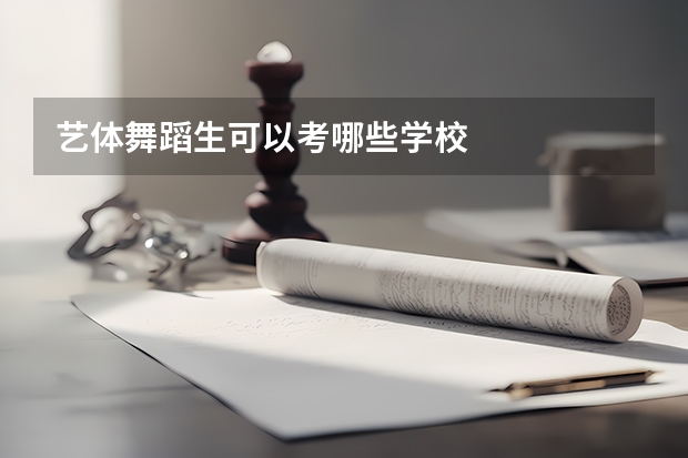 艺体舞蹈生可以考哪些学校