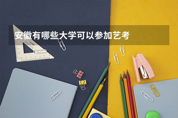 安徽有哪些大学可以参加艺考
