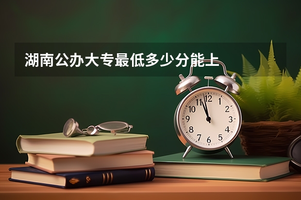 湖南公办大专最低多少分能上