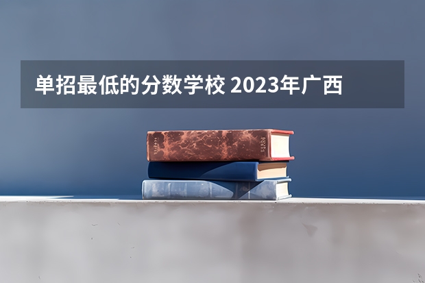 单招最低的分数学校 2023年广西单招各学校分数线