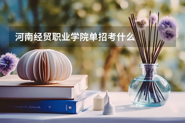 河南经贸职业学院单招考什么