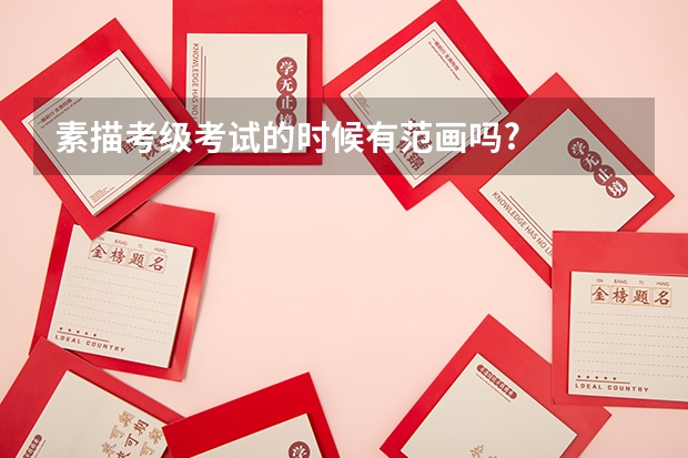 素描考级考试的时候有范画吗?