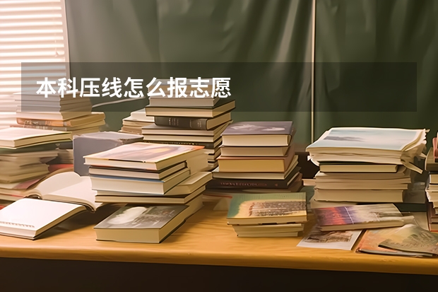 本科压线怎么报志愿