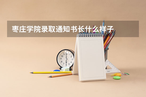 枣庄学院录取通知书长什么样子