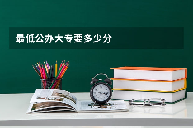 最低公办大专要多少分