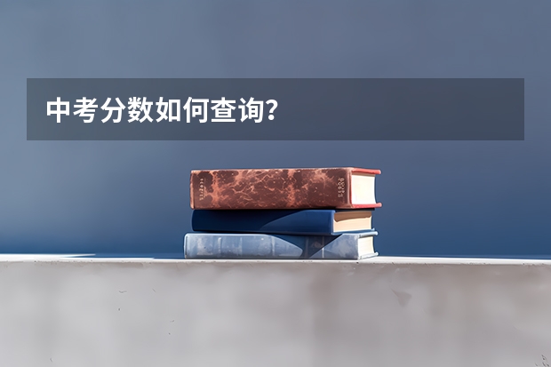 中考分数如何查询？