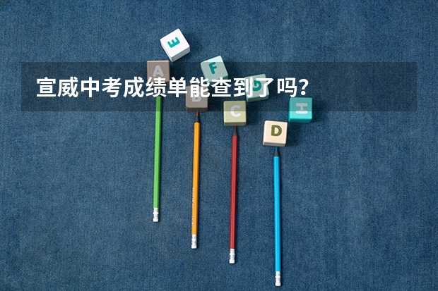 宣威中考成绩单能查到了吗？