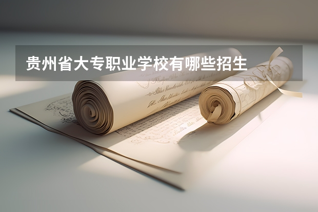 贵州省大专职业学校有哪些招生