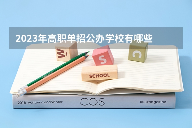 2023年高职单招公办学校有哪些