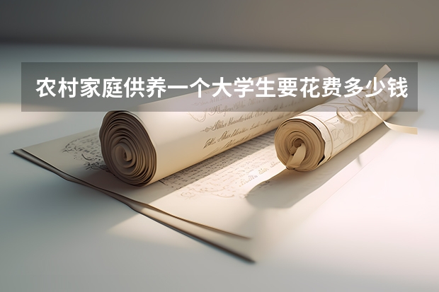 农村家庭供养一个大学生要花费多少钱？