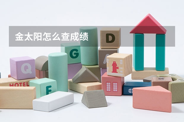 金太阳怎么查成绩