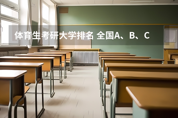 体育生考研大学排名 全国A、B、C区体育类考研院校排名表